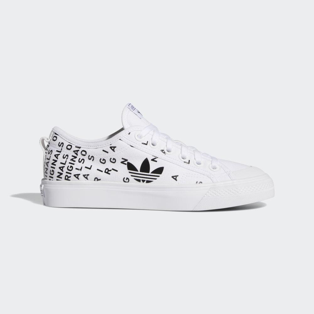 Originals Adidas Nizza Trefoil Dama Romania - Albi/Negrii/Albi EF5075